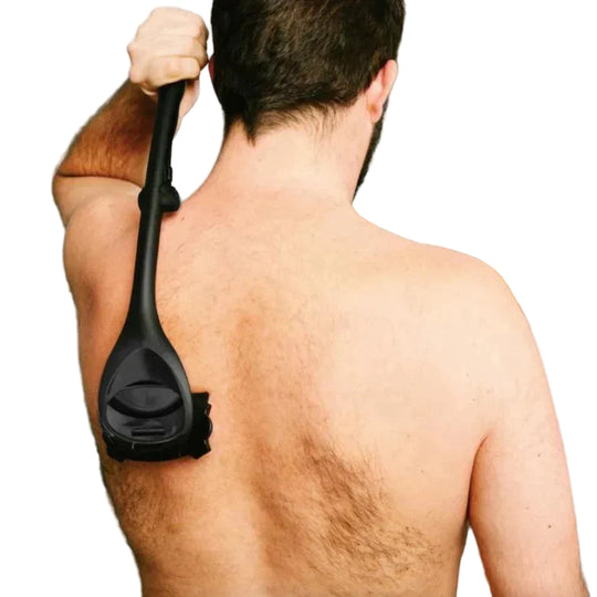 Unisex Rygbarberingsværktøj med Langt Håndtag og Dobbeltknive 0