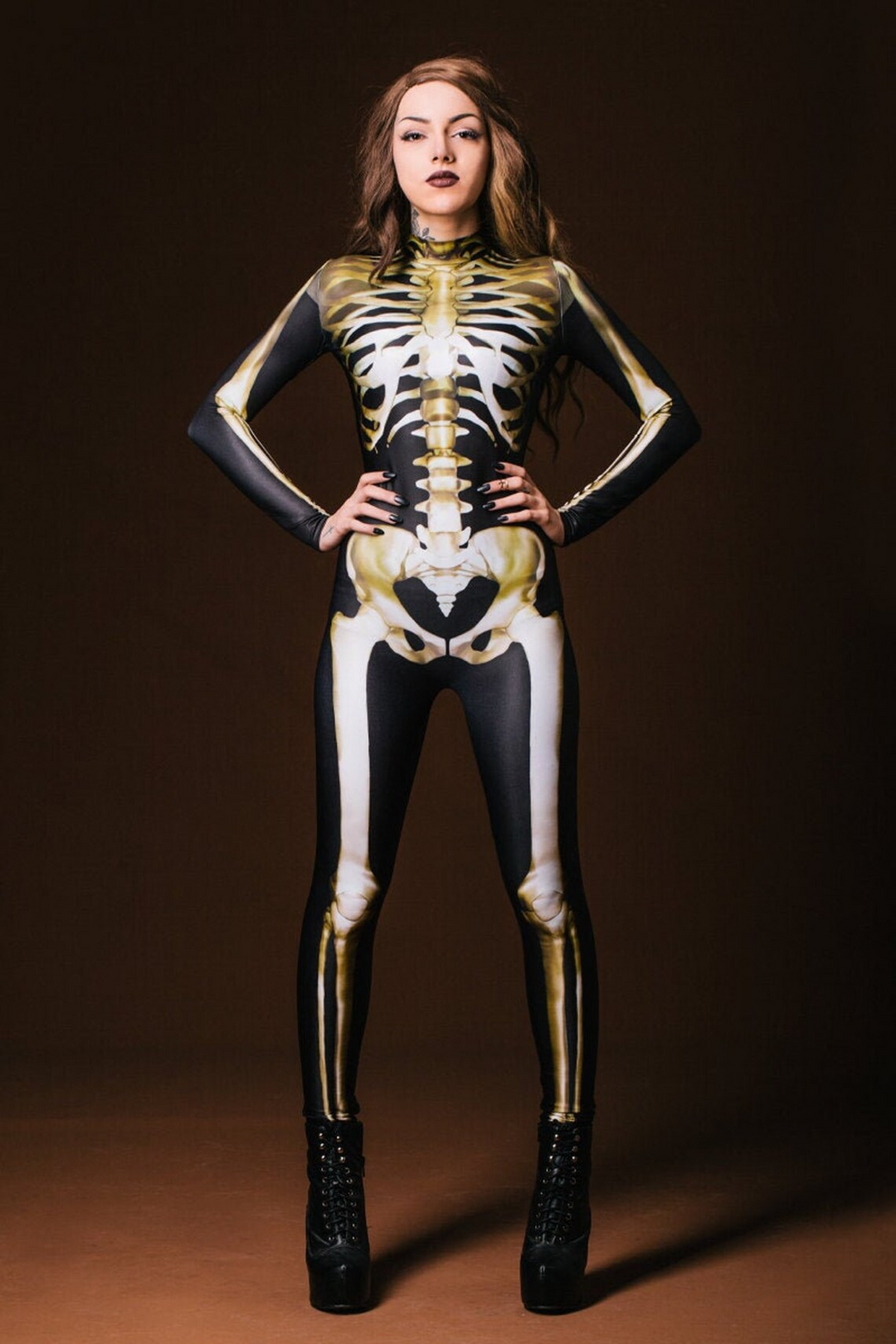 Unisex Skelet Kostume GlowInTheDark 8