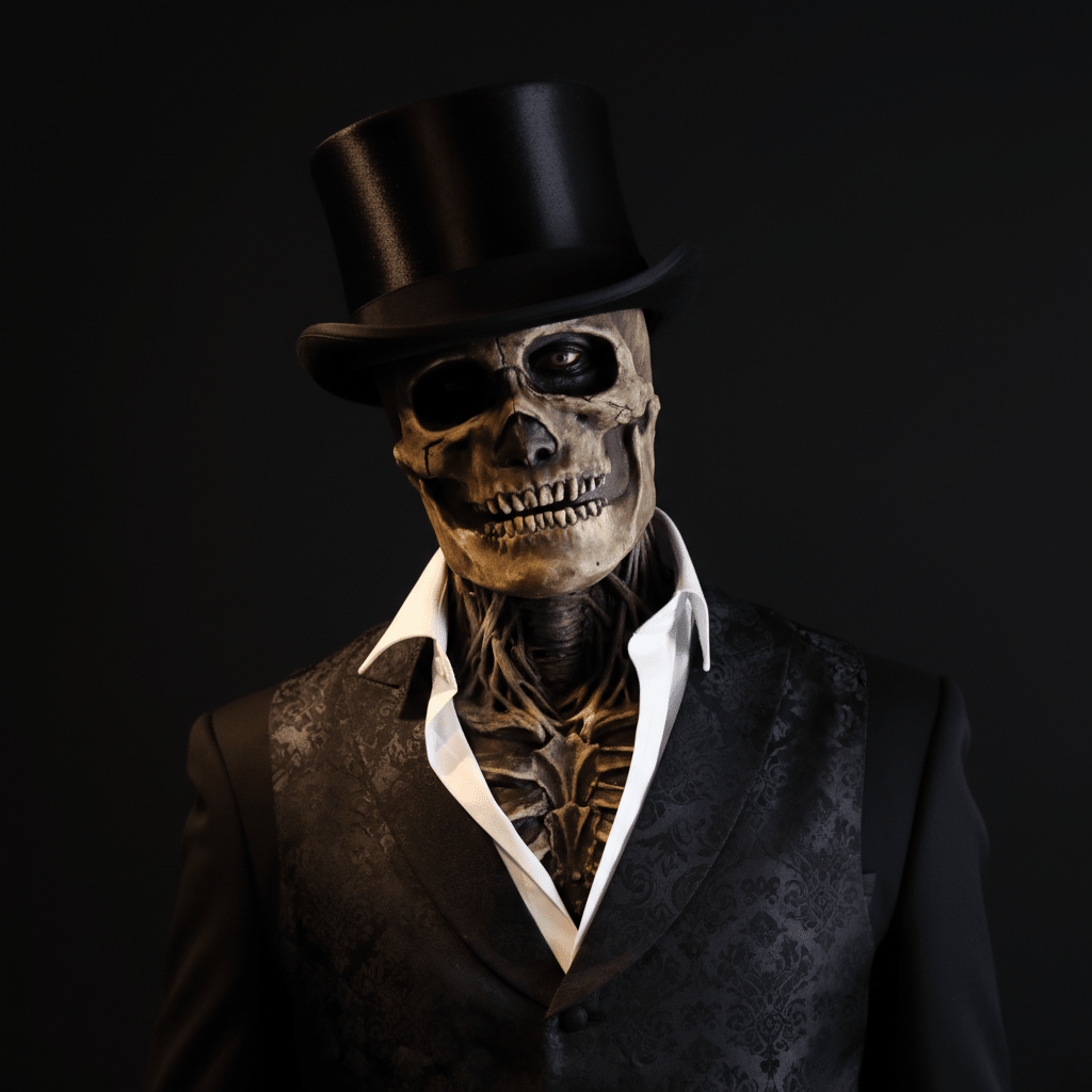 Unisex Skeletmaske med Hat til Halloween 0