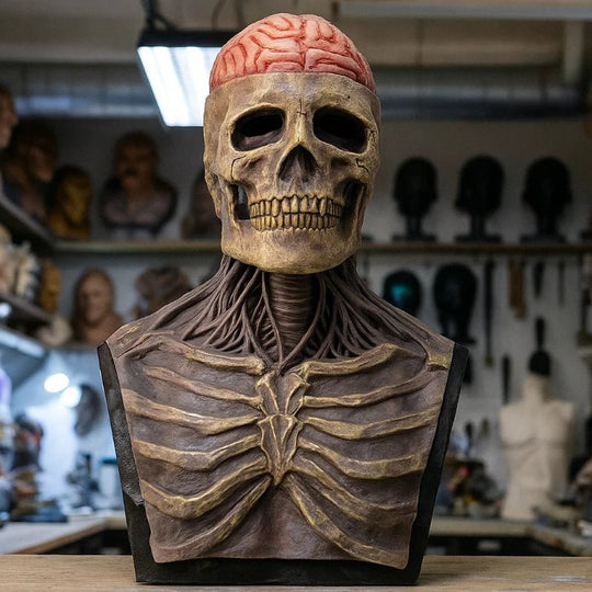 Unisex Skeletmaske med Hat til Halloween 1