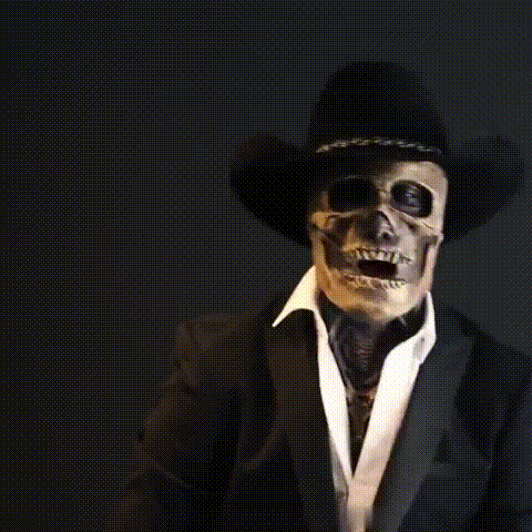 Unisex Skeletmaske med Hat til Halloween 2