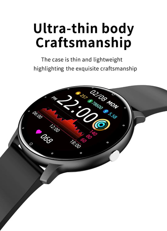 Unisex Smartwatch Slankt Design med Sundhedsovervågning og Vandtæt IP67 6