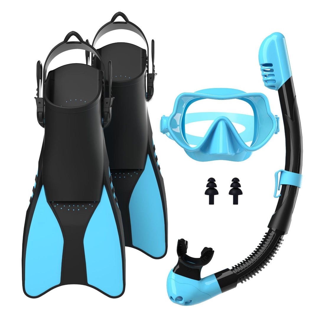 Unisex Snorkelsæt med Ergonomisk Dykkermaske og Finner til Snorkling 0