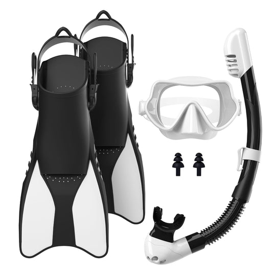 Unisex Snorkelsæt med Ergonomisk Dykkermaske og Finner til Snorkling 1