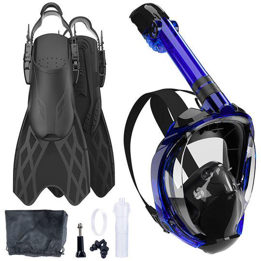 Unisex Snorkeludstyr med Fleksible Finner og Helmaske 3