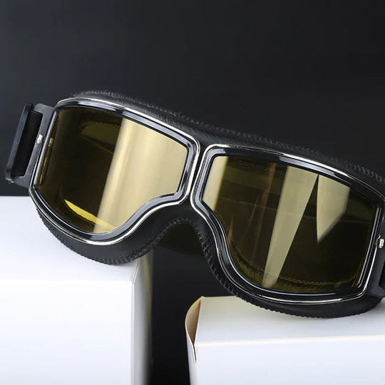 Unisex Vintage Motorcykelbriller Retro Pilot Stil 4