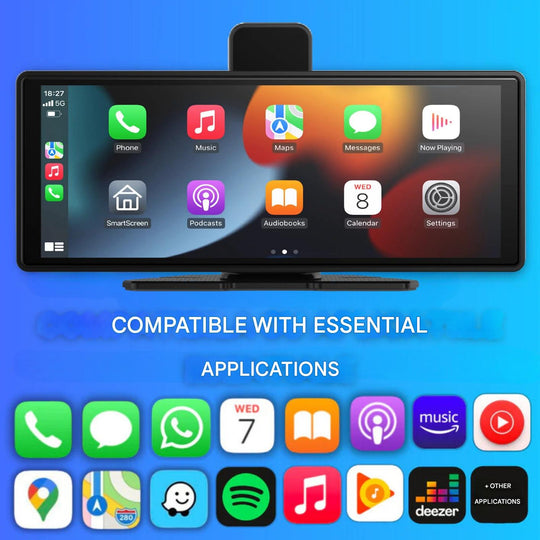 Universal Trådløs CarPlay og Android Auto Display 7