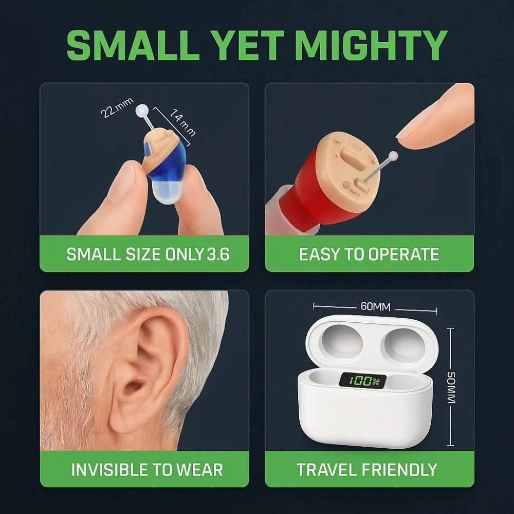 Usynlige In-Ear Høreapparater Kompakt Design 6
