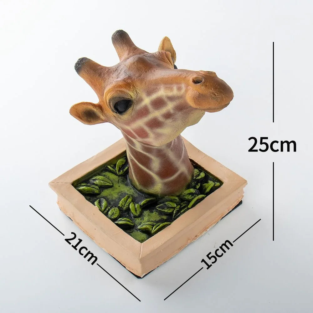 Vægdekoration Giraffehoved 3D Skulptur 5