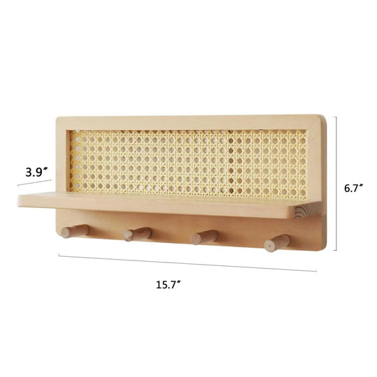 Væghylde i Rattan til Moderne Opbevaring 3