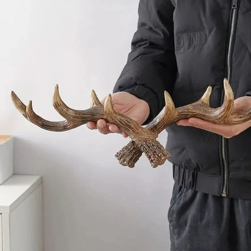 Vægkrog i Vintage Antler Design 2