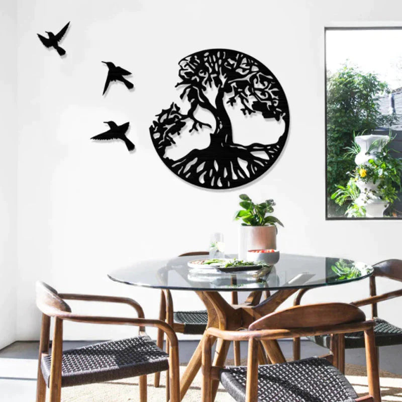Vægkunst Livets Træ Dekorativ Metal Design til Hjemmeindretning 2