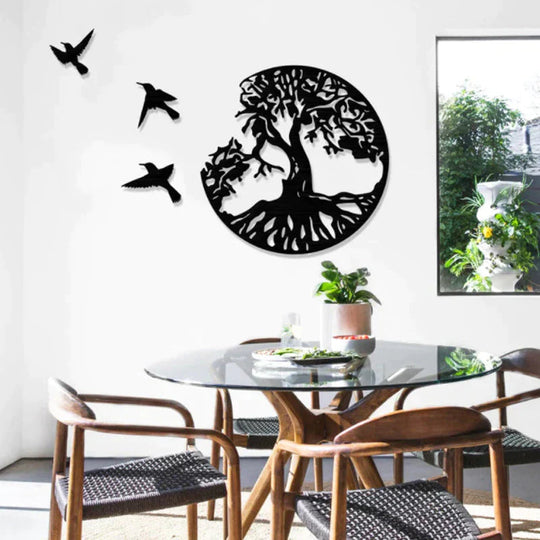 Vægkunst Livets Træ Dekorativ Metal Design til Hjemmeindretning 2
