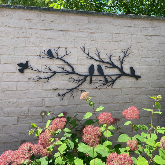 Vægkunst med Fugle på Gren til Boligindretning - Naturligt Inspireret Design 3