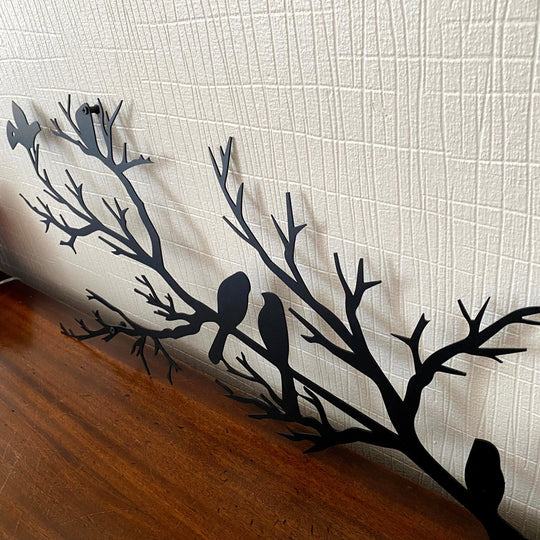 Vægkunst med Fugle på Gren til Boligindretning - Naturligt Inspireret Design 4