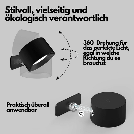 Væglampe Trådløs Justerbar 360° Moderne Design 4
