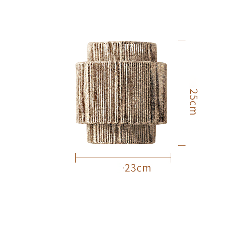 Væglampe i Rattan til Boheme Stil 6