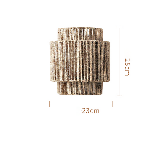 Væglampe i Rattan til Boheme Stil 6
