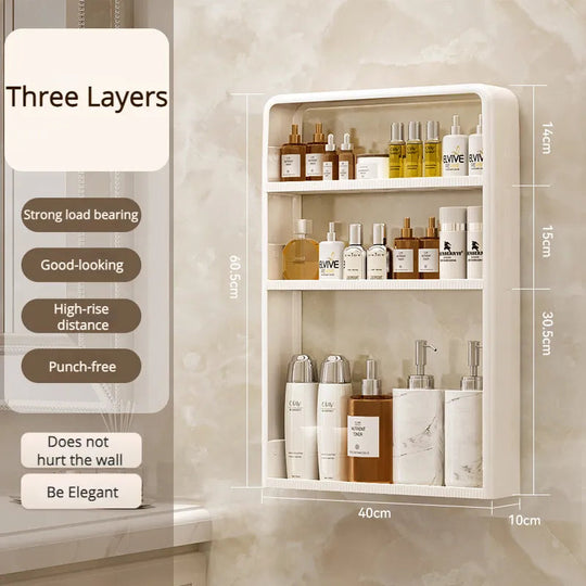 Vægmonteret Badeværelses Organizer Hylde 10
