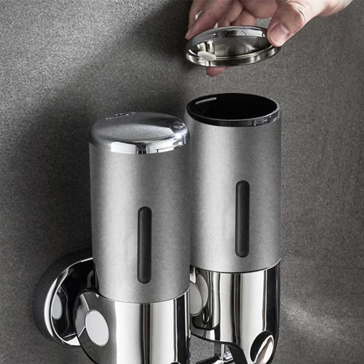 Vægmonteret Sæbedispenser i Rustfrit Stål 7