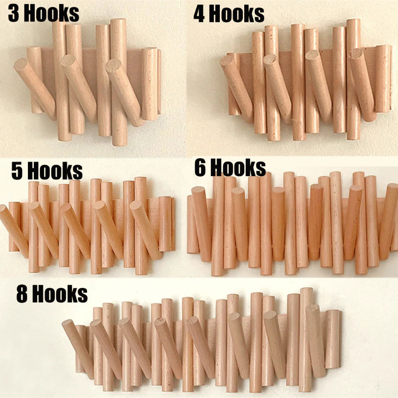 Vægmonteret Tøjstativ i Skandinavisk Design til Organisering af Tøj og Tilbehør 6