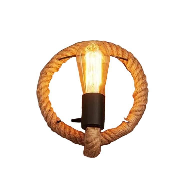 Vægmonteret Vintage Rope Lampe 0