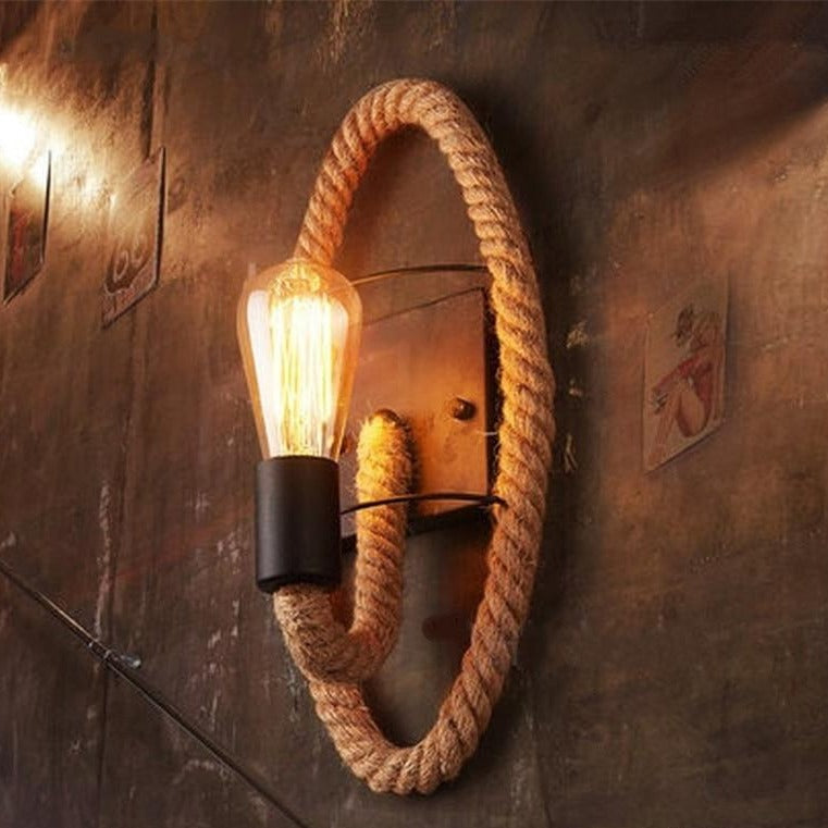 Vægmonteret Vintage Rope Lampe 1