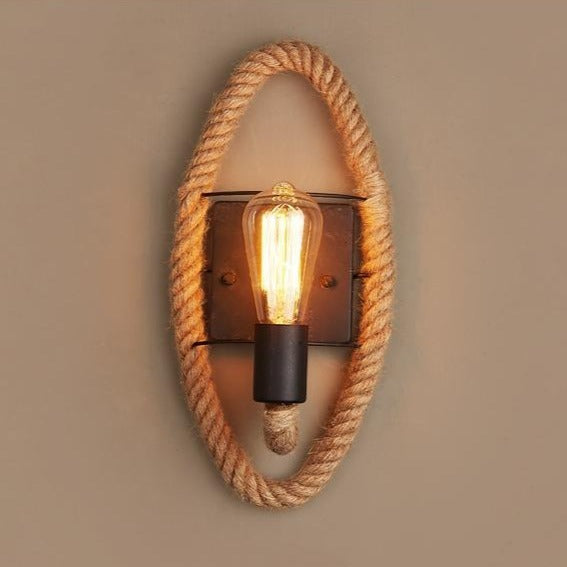 Vægmonteret Vintage Rope Lampe 2