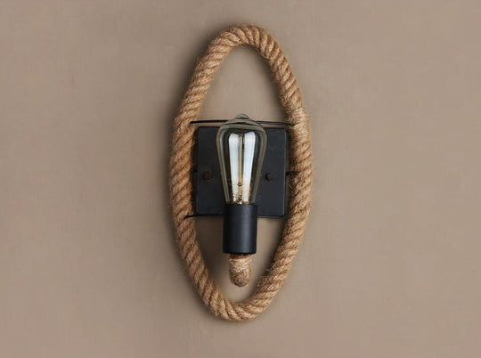 Vægmonteret Vintage Rope Lampe 3