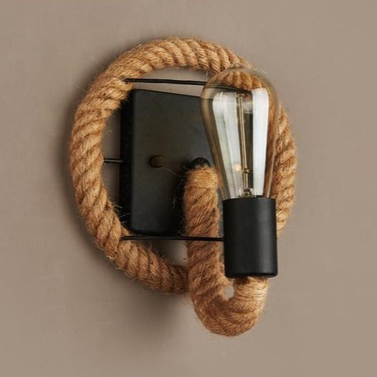 Vægmonteret Vintage Rope Lampe 5