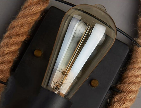 Vægmonteret Vintage Rope Lampe 7