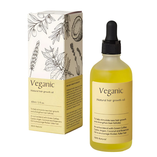 Vegansk Hårvækstolie | 100% Naturlig Serum | Castor, Argan, Kokos 0