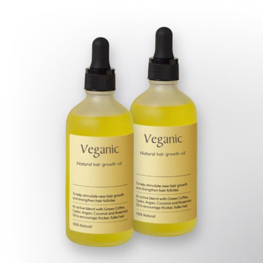 Vegansk Hårvækstolie | 100% Naturlig Serum | Castor, Argan, Kokos 2