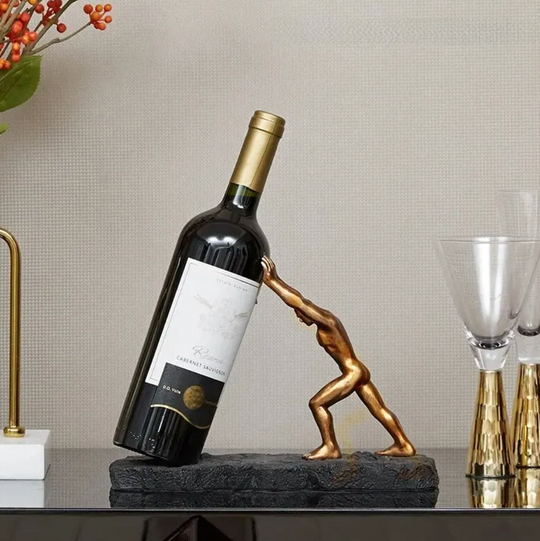 Vinflaskeholder i Metal Kreativ Design til Hjemmet 0
