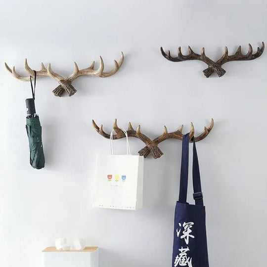Vintage Antler Coat Rack Retro Design for Home Entryway 4