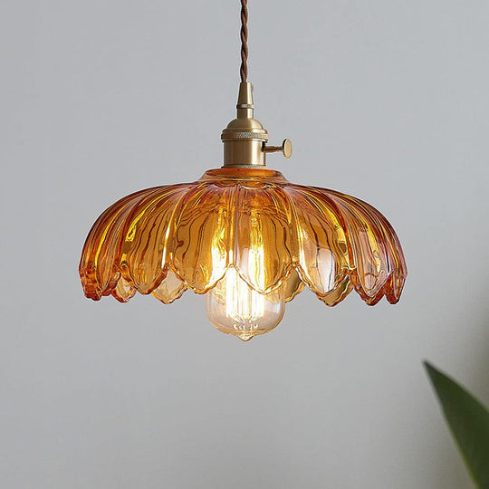 Vintage Blomsterhængende Lampe til Retro og Moderne Rum 3