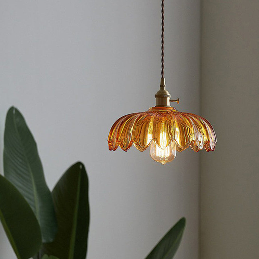 Vintage Blomsterhængende Lampe til Retro og Moderne Rum 4