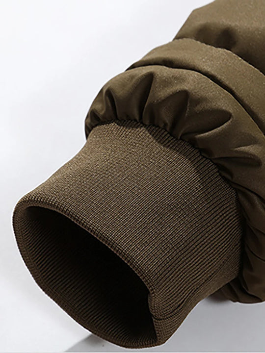 Vinter Herre Jakke Lang Med Raccoon Pelskrave Casual Stil 5