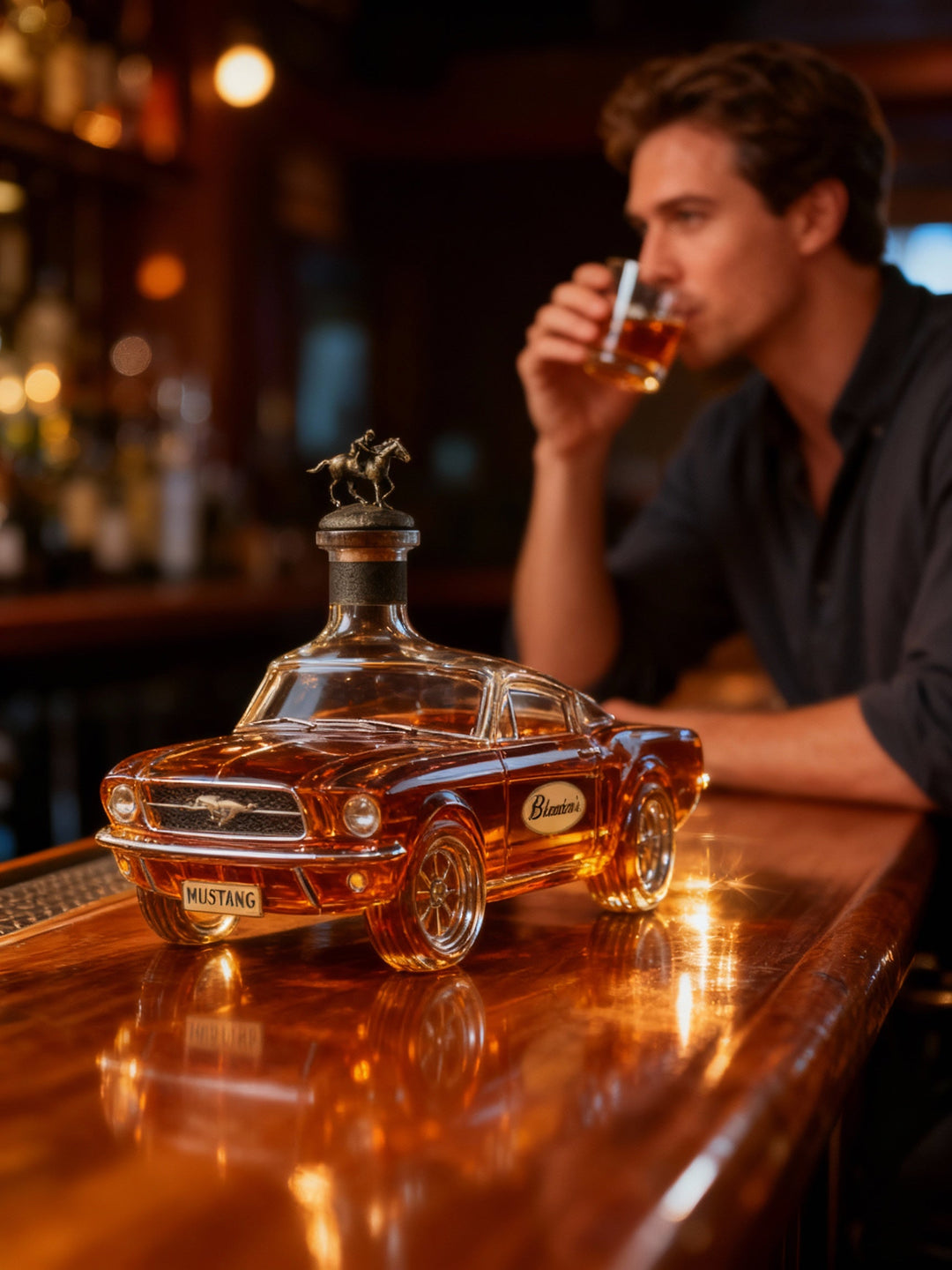 Whisky Karaffel Mustang Bilformet 0