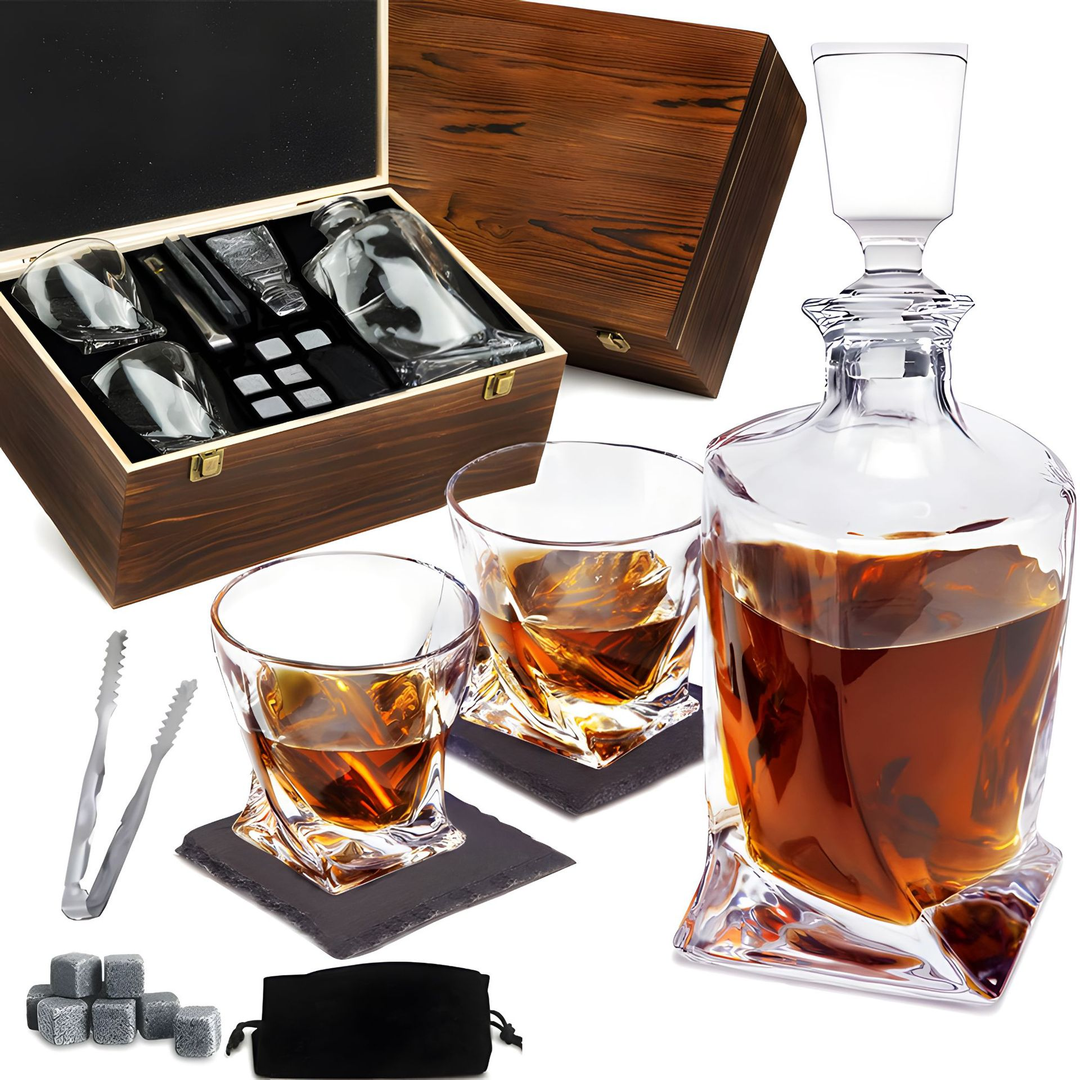 Whisky Karaffel og Glas Sæt 0