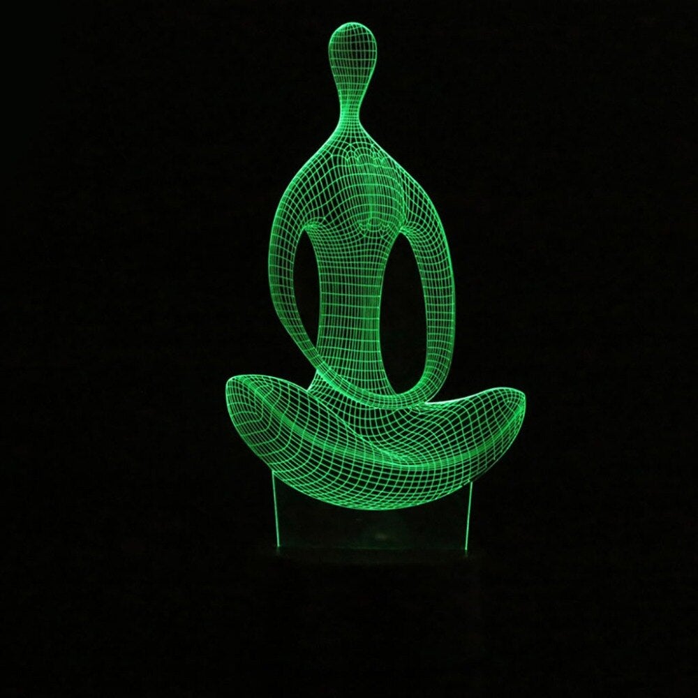 Yoga 3D-illusionslampe
