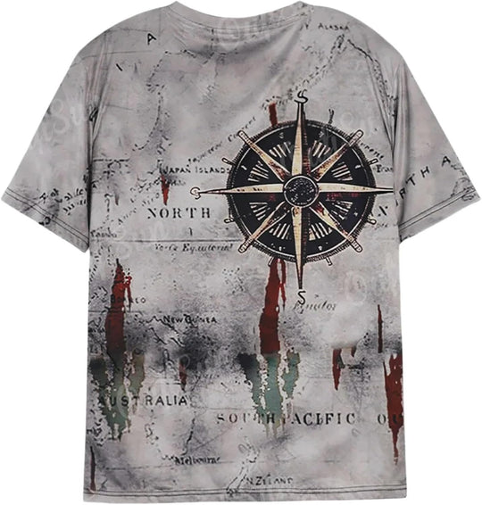 Vintage kompas-T-shirt til mænd