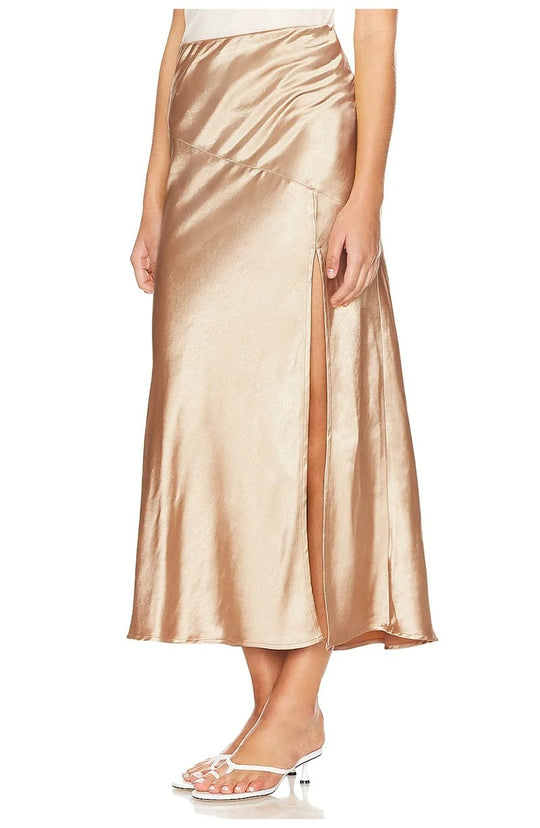 Bodycon nederdel i satin til kvinder
