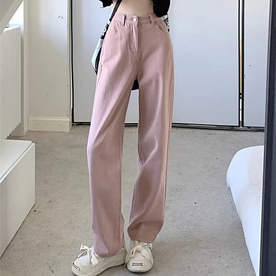 Vintage jeans med brede ben til kvinder
