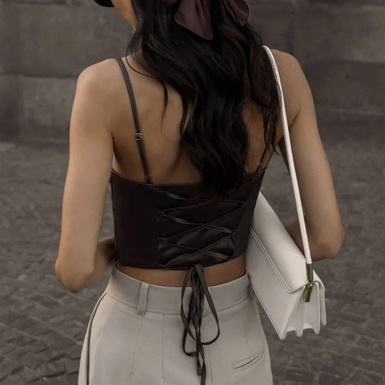 Rygløs Crop Top til kvinder