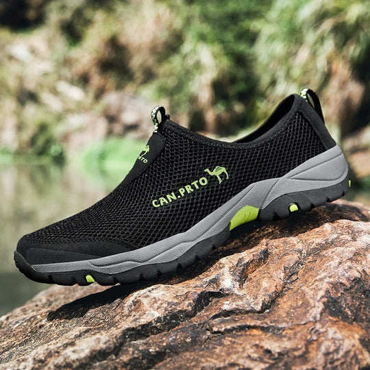 Mesh-slip-on sneakers til mænd