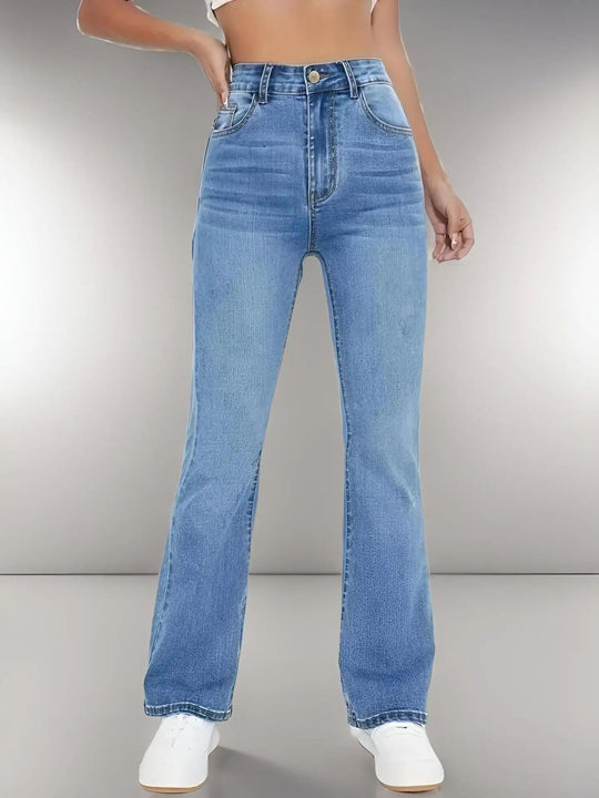 Denimbukser med høj talje til kvinder