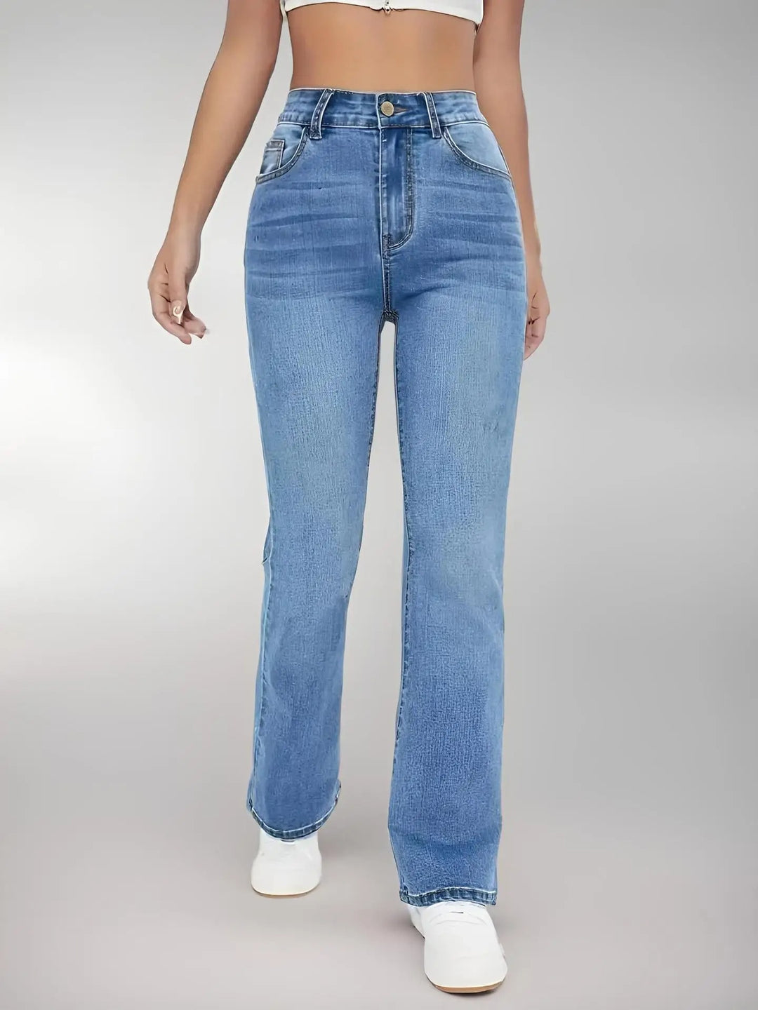 Denimbukser med høj talje til kvinder