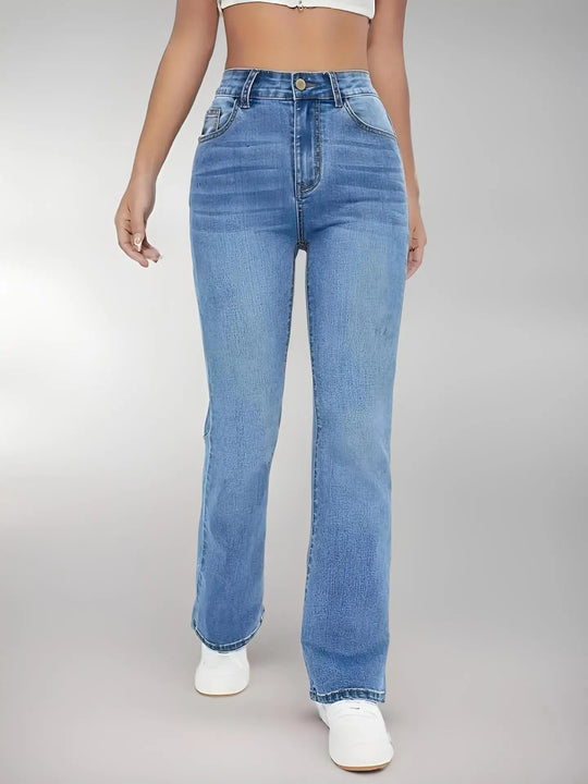 Denimbukser med høj talje til kvinder