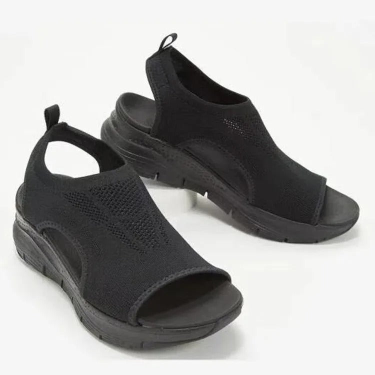 Kvinders mesh kileplatformssandaler